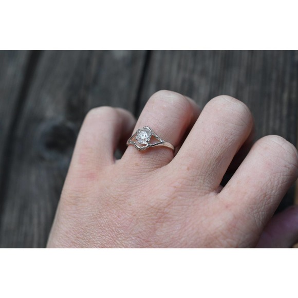 Engagement rings, raw diamond ring, raw stone ring, alternative engageme… - Picture 5 of 7